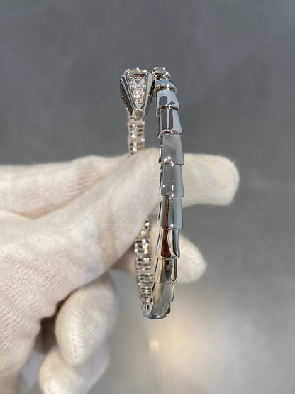 [アンジェラジュエリー]セルペンティ ブレスレット ダイヤモンド シルバー