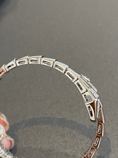 [アンジェラジュエリー]セルペンティ ブレスレット ダイヤモンド シルバー