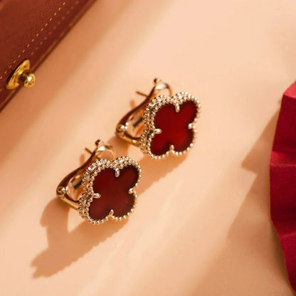 [Angela Schmuck]CLOVER MEDIUM 1 MOTIFS KARNEOL OHRRINGE