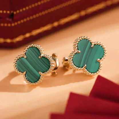 [Angela Schmuck]CLOVER MEDIUM 1 MOTIFS MALACHIT OHRRINGE