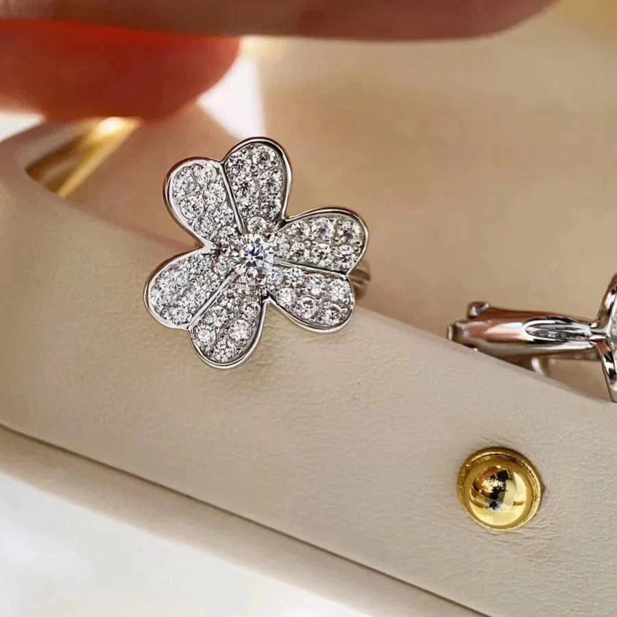 [Angela Schmuck]CLOVER COMOS DIAMANT OHRRINGE SILBER