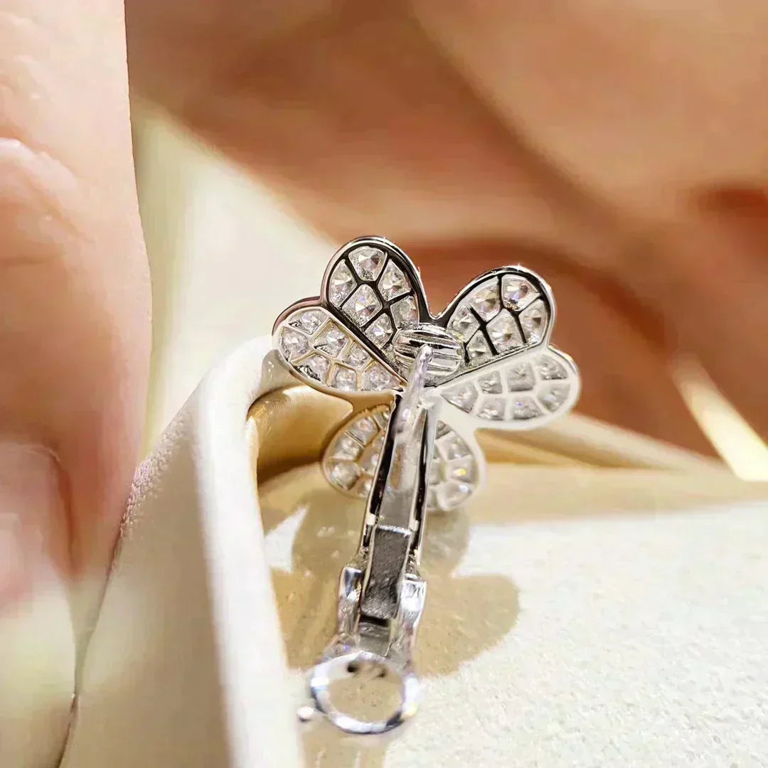 [Angela Schmuck]CLOVER COMOS DIAMANT OHRRINGE SILBER