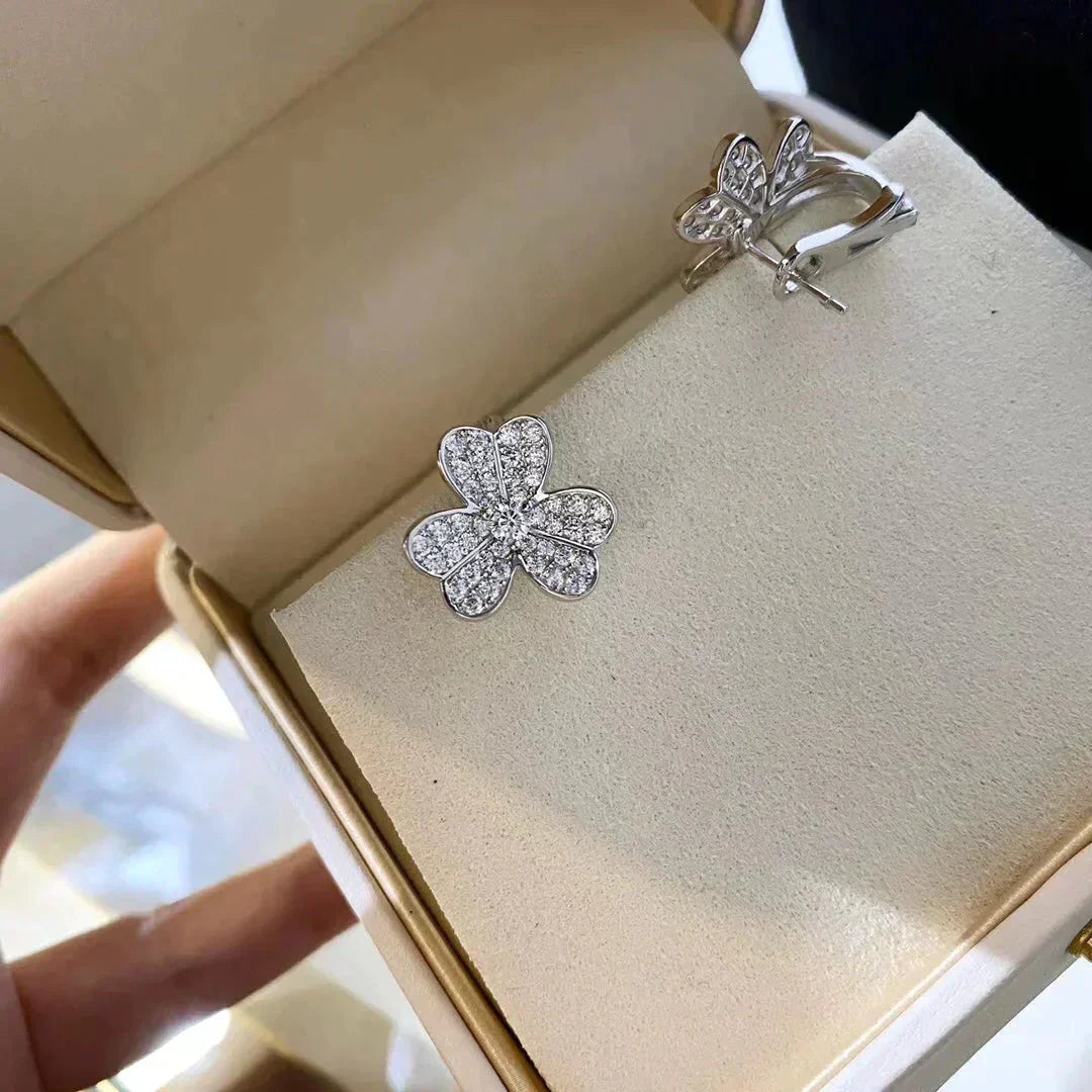 [Angela Schmuck]CLOVER COMOS DIAMANT OHRRINGE SILBER