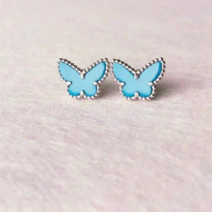 [Angela Schmuck] SCHMETTERLING TÜRKIS OHRRINGE SILBER