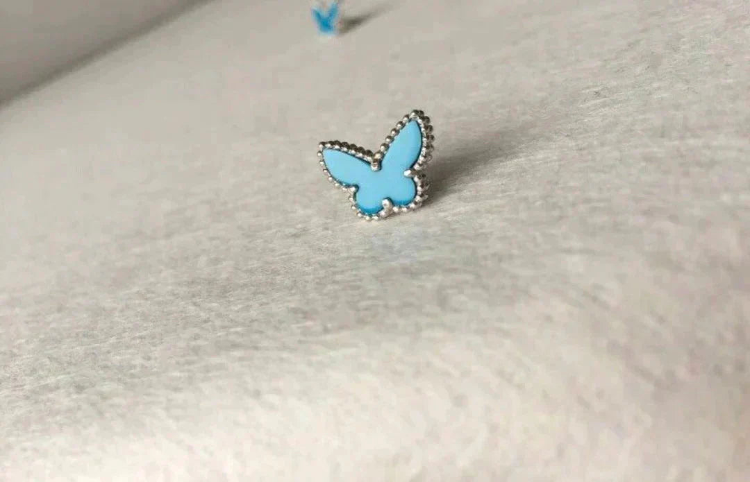 [Angela Schmuck] SCHMETTERLING TÜRKIS OHRRINGE SILBER