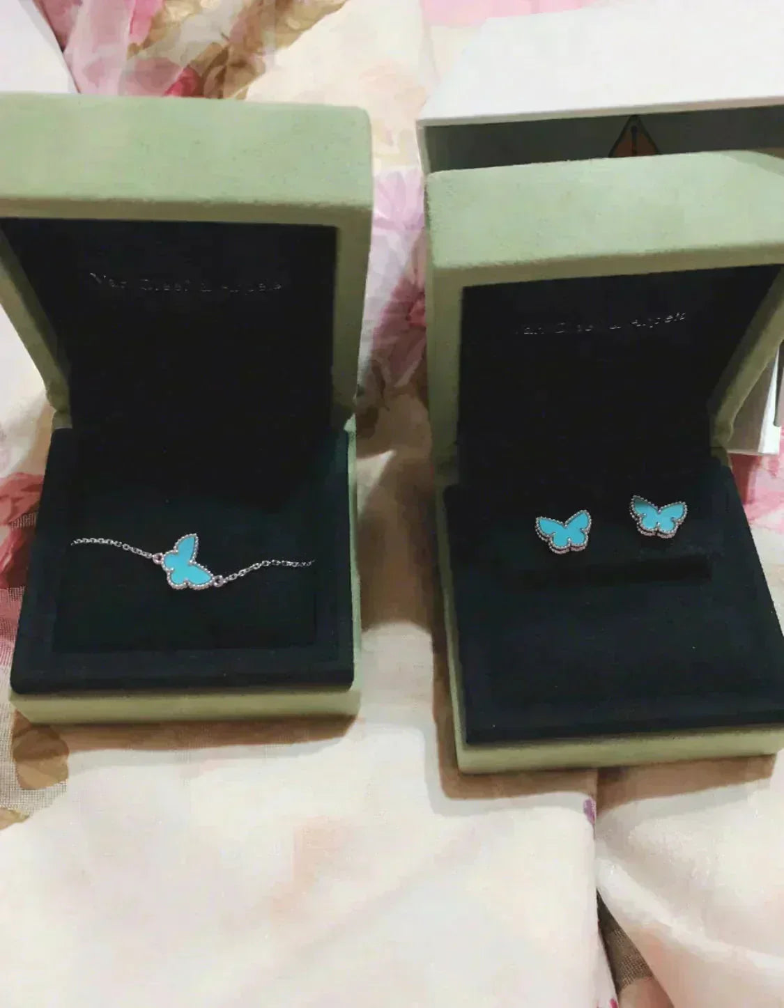 [Angela Schmuck] SCHMETTERLING TÜRKIS OHRRINGE SILBER