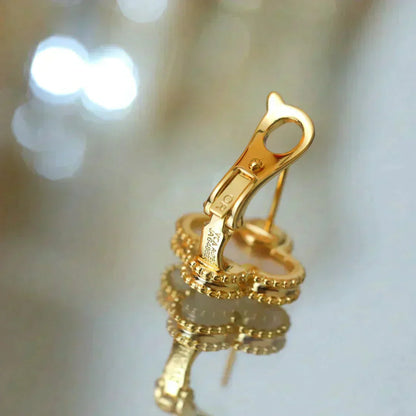 [Angela Jewellery]CLOVER MEDIUM 1 MOTIFS WEISSE MOP-OHRSTECKER