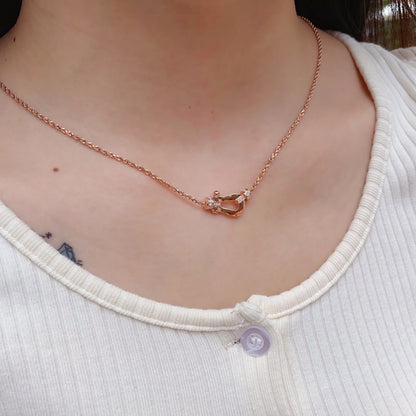 [Angela Schmuck]FORCE 10 Roségold Diamant Halskette