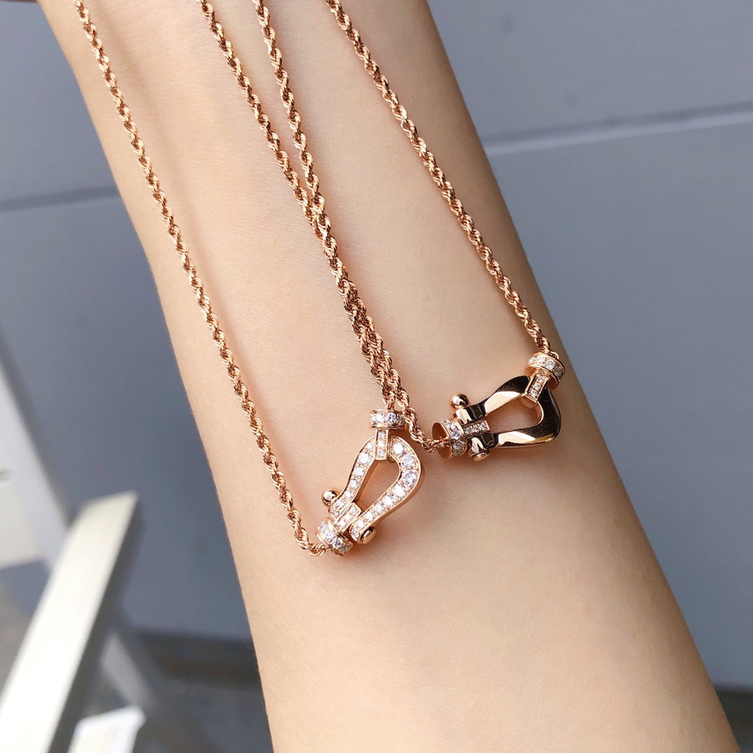 [Angela Schmuck]FORCE 10 Roségold Diamant Halskette