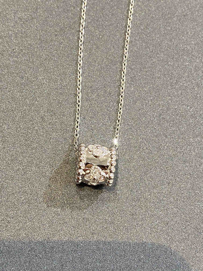 [Angela Jewellery]PERLEE PEDANT SIVLER DIAMOND NECKLACE