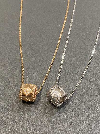 [Angela Jewellery]PERLEE PEDANT SIVLER DIAMOND NECKLACE