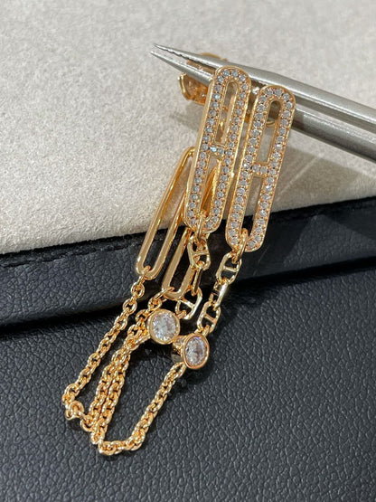 [Angela Schmuck]CHAINE CHAOS DIAMANT-OHRRINGE