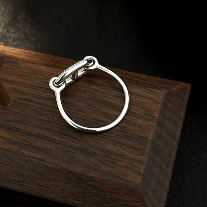 [Angela Jewellery]Runder kleiner silberner Diamantring