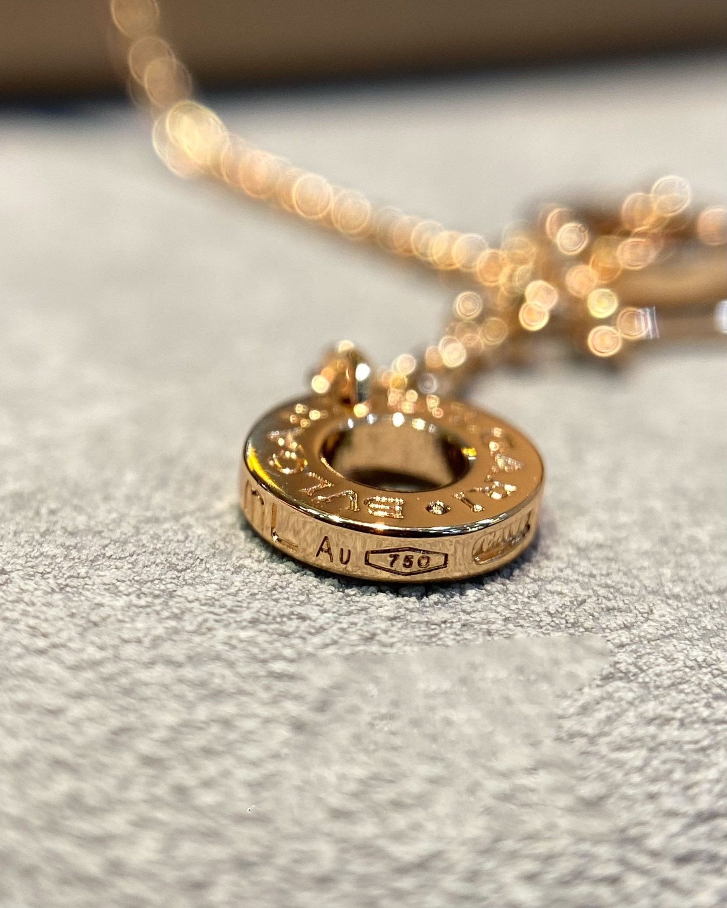 [Angela Schmuck]DREAM MOP DIAMANT PAVED ROSA GOLD HALSKETTE