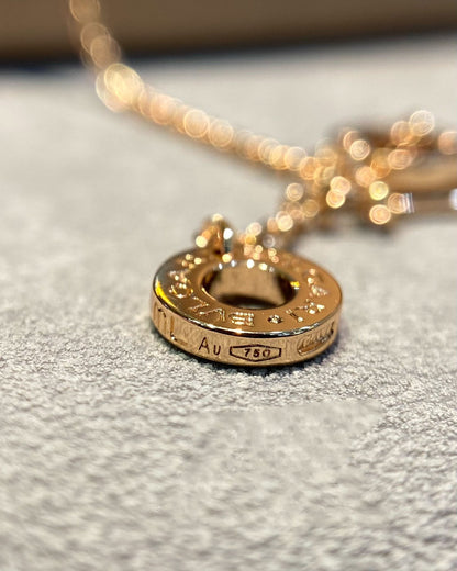 [Angela Schmuck]DREAM MOP DIAMANT PAVED ROSA GOLD HALSKETTE