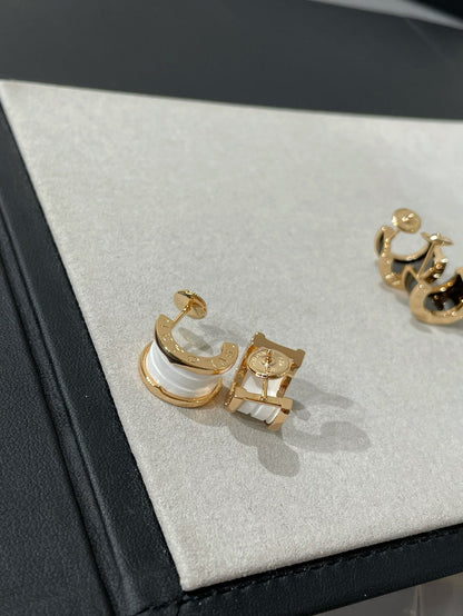 [Angela Jewellery]ZERO 1 PINK GOLD CERAMIC EARRINGS