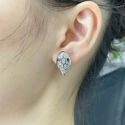 [アンジェラジュエリー]サーペント ダイヤモンド スタッドピアス