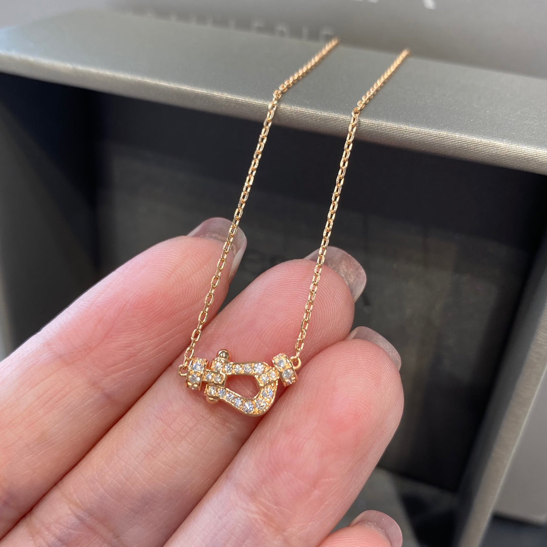 [Angela Jewellery]FORCE 10 DIAMANT ROSGOLD HALSKETTE MINIMODELL
