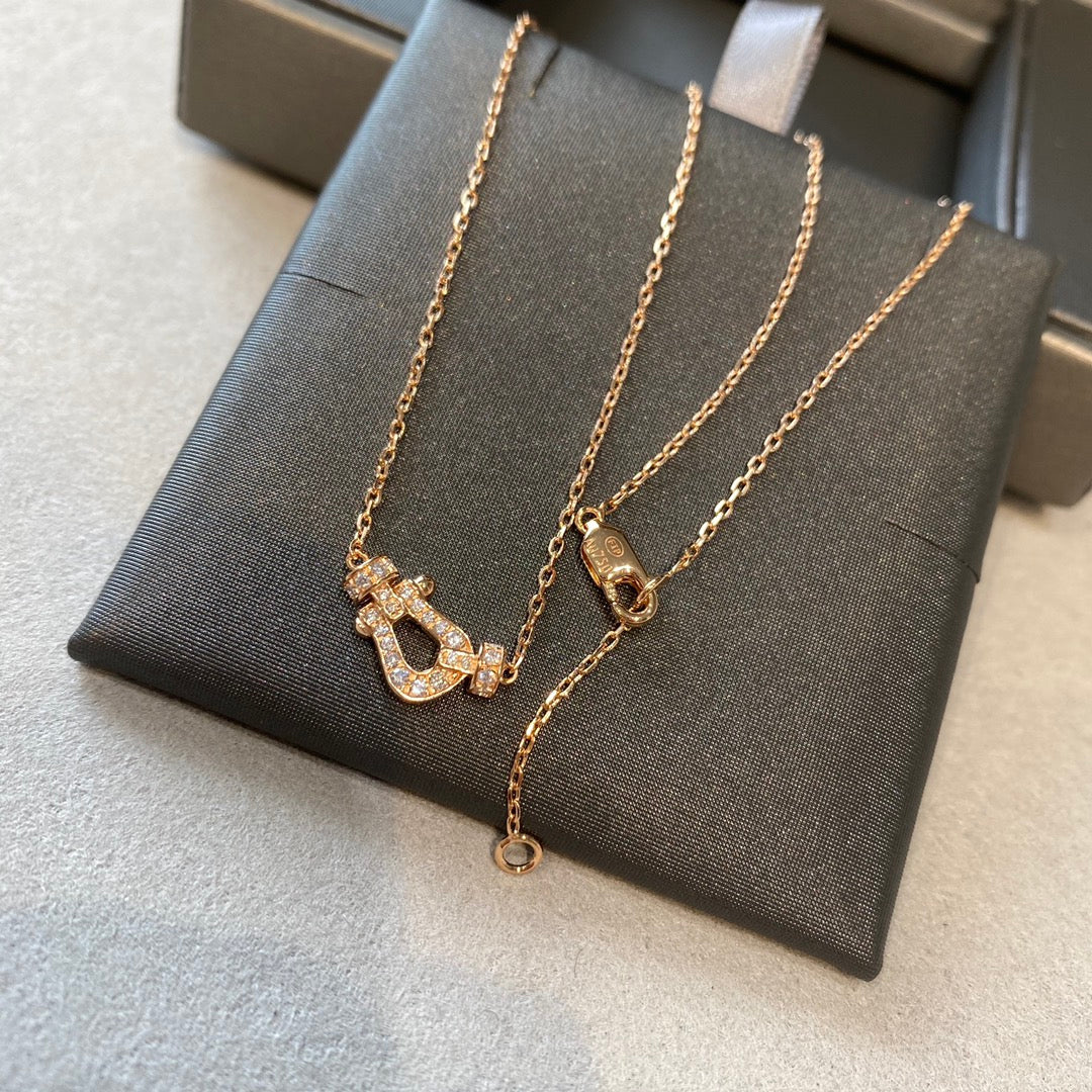 [Angela Jewellery]FORCE 10 DIAMANT ROSGOLD HALSKETTE MINIMODELL