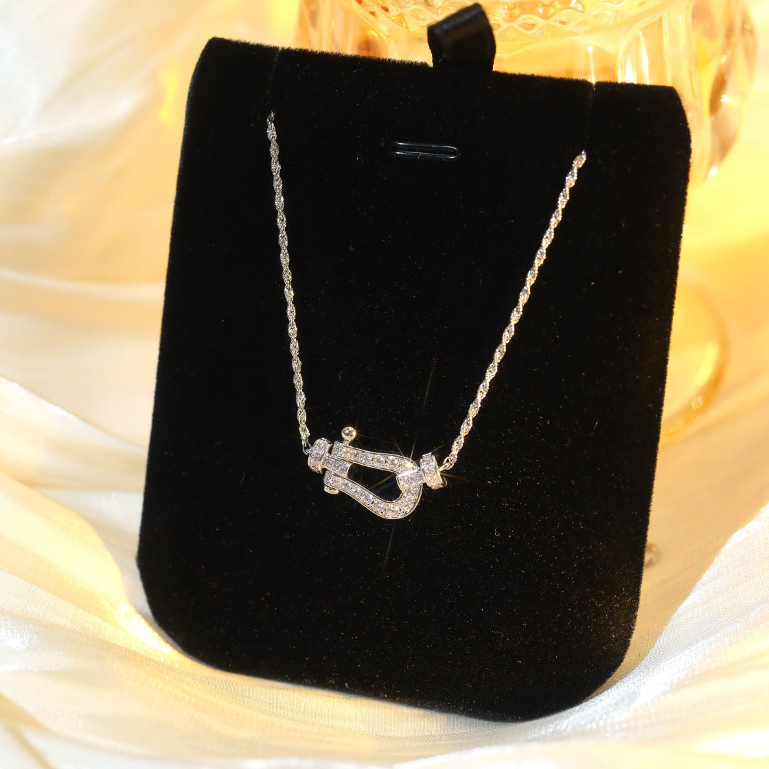 [Angela Schmuck]FORCE 10 DIAMANT-SILBER-HALSKETTE MINI-MODELL