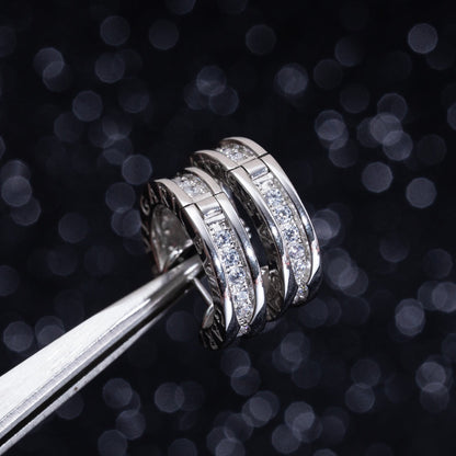 [Angela Jewellery]ZERO 1 MINI SILVER DIAMOND EARRINGS