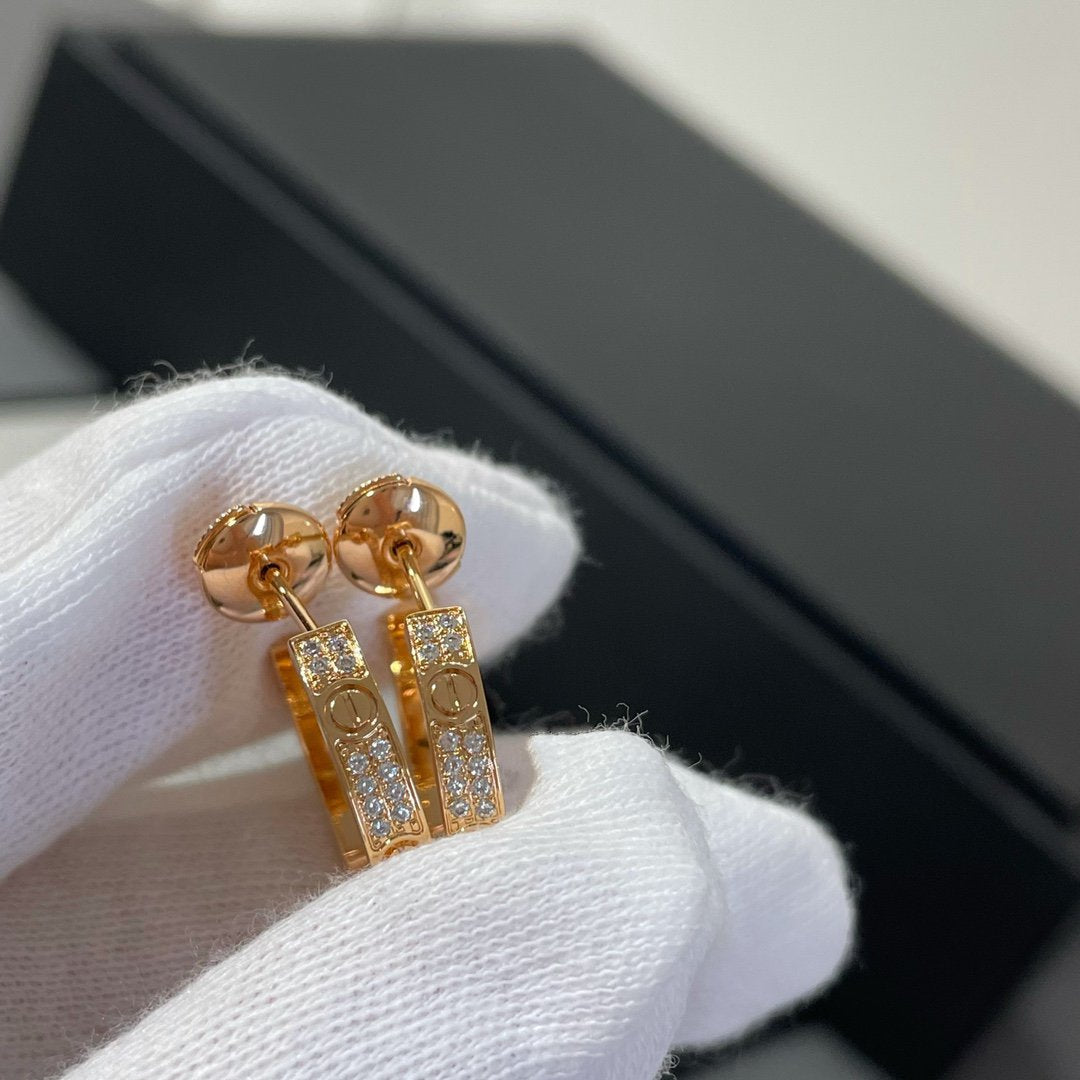 [Angela Schmuck]LOVE DIAMANT ROSGOLD-CREOLEN