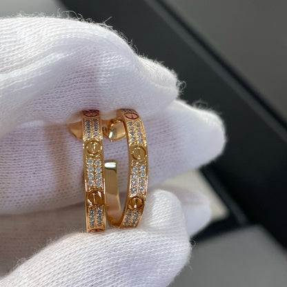 [Angela Schmuck]LOVE DIAMANT ROSGOLD-CREOLEN
