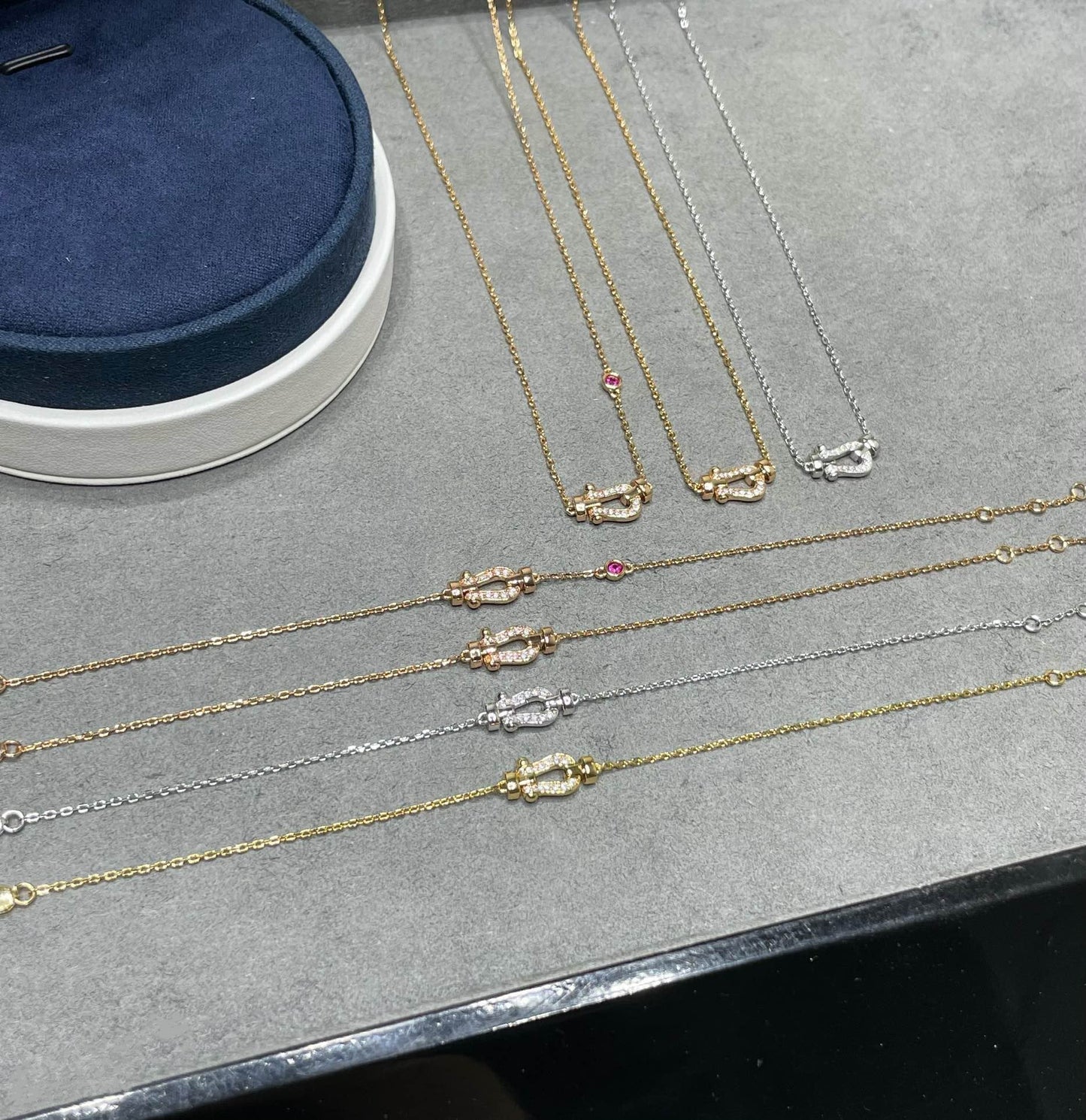 [Angela Schmuck]FORCE 10 DIAMANT ROSGOLD HALSKETTE