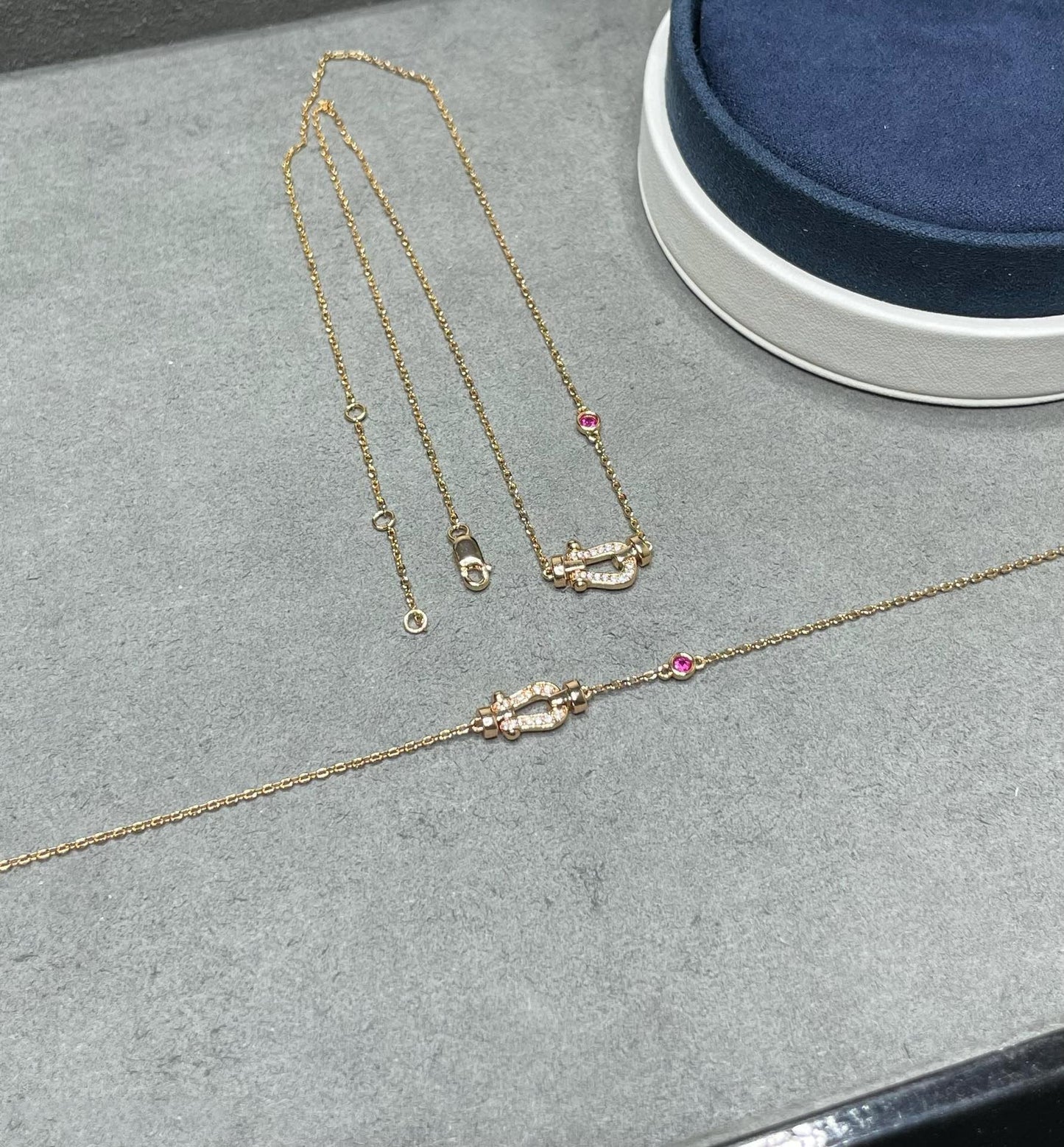 [Angela Schmuck]FORCE 10 DIAMANT ROSGOLD HALSKETTE