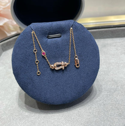 [アンジェラジュエリー]フォース10 ダイヤモンド チェーンリンク ピンクゴールド ブレスレット