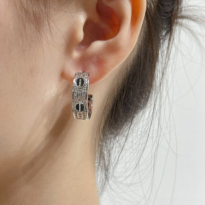 [Angela Jewellery] Liebes-Ohrringe aus Keramik mit Diamanten