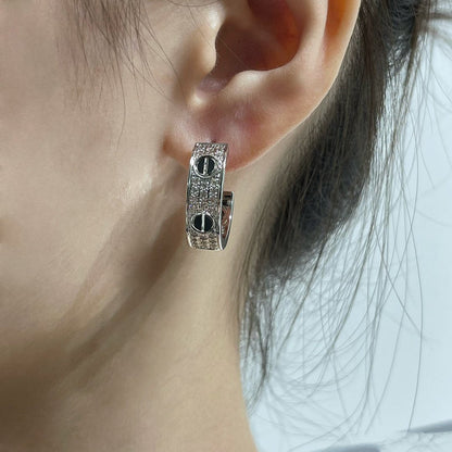 [Angela Jewellery] Liebes-Ohrringe aus Keramik mit Diamanten