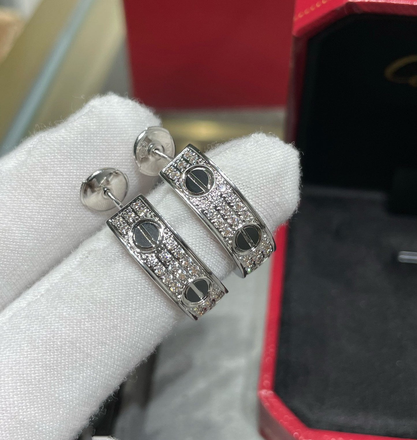 [Angela Jewellery] Liebes-Ohrringe aus Keramik mit Diamanten