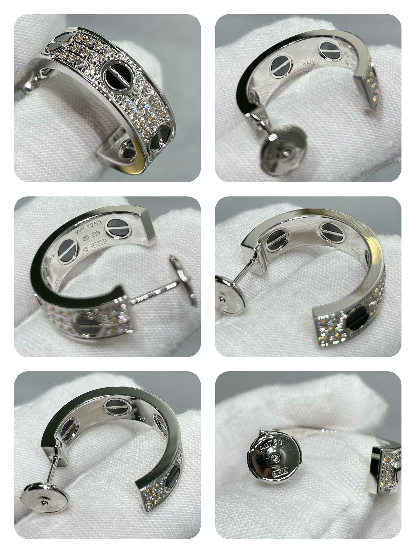 [Angela Jewellery] Liebes-Ohrringe aus Keramik mit Diamanten