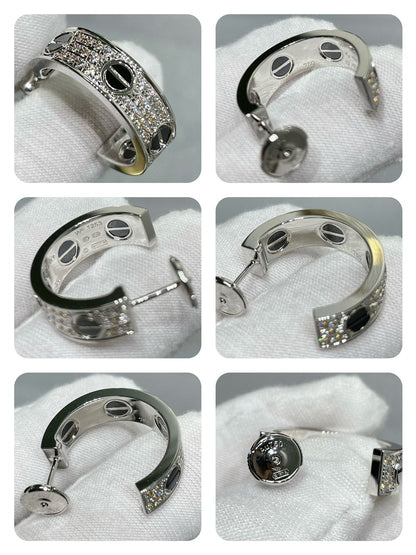 [Angela Jewellery] Liebes-Ohrringe aus Keramik mit Diamanten
