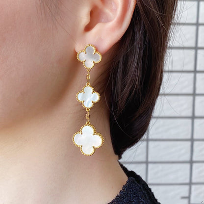 [Angela Schmuck]CLOVER MOP 3 MOTIVE GOLD OHRRINGE 