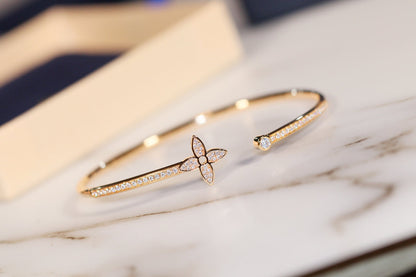 [Angela Jewellery] IDYLLE GOLD OFFENES ARMBAND MIT DIAMANTEN