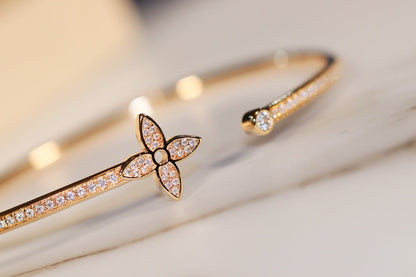 [Angela Jewellery] IDYLLE GOLD OFFENES ARMBAND MIT DIAMANTEN
