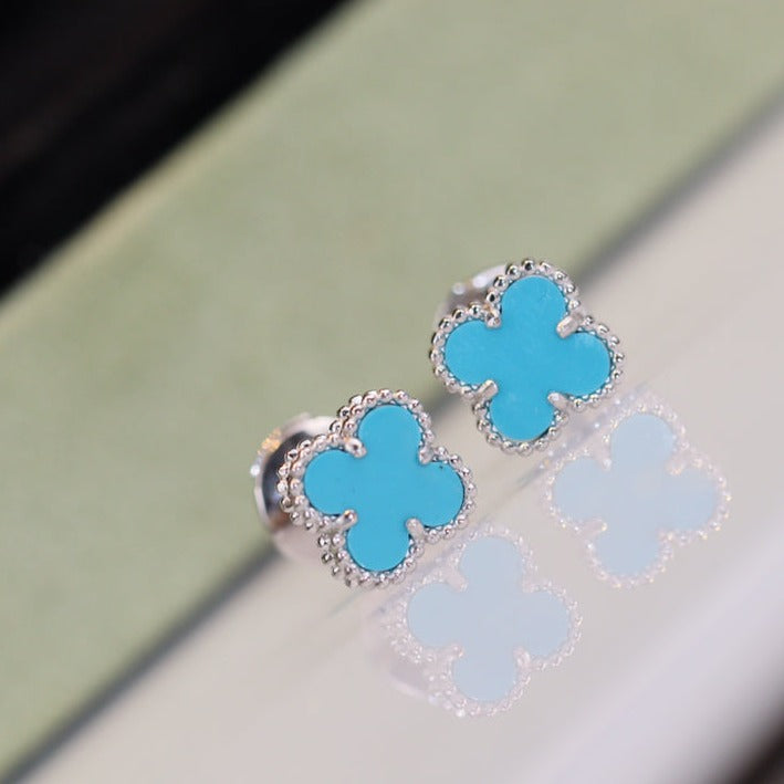 [Angela Schmuck]CLOVER MINI TÜRKIS SILBER OHRSTECKER
