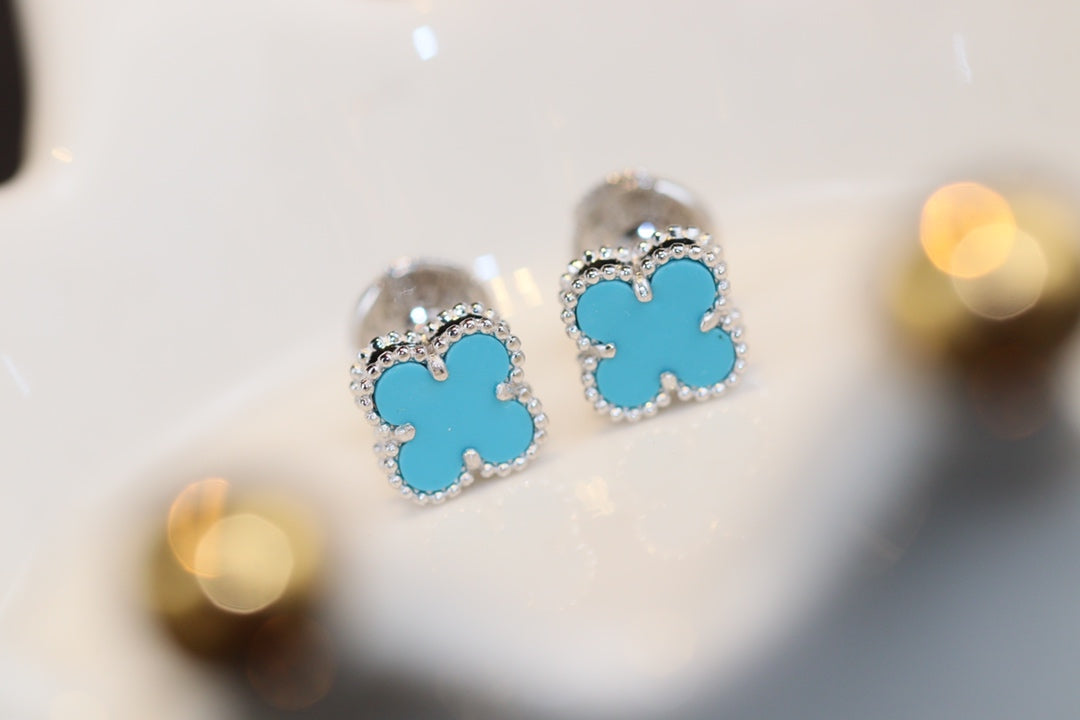 [Angela Schmuck]CLOVER MINI TÜRKIS SILBER OHRSTECKER