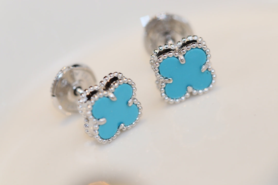 [Angela Schmuck]CLOVER MINI TÜRKIS SILBER OHRSTECKER