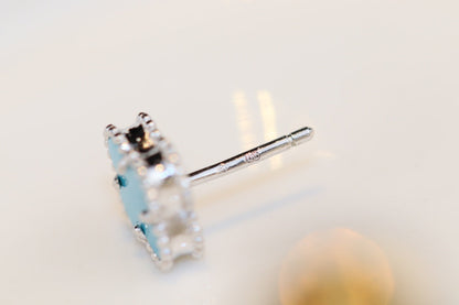 [Angela Schmuck]CLOVER MINI TÜRKIS SILBER OHRSTECKER