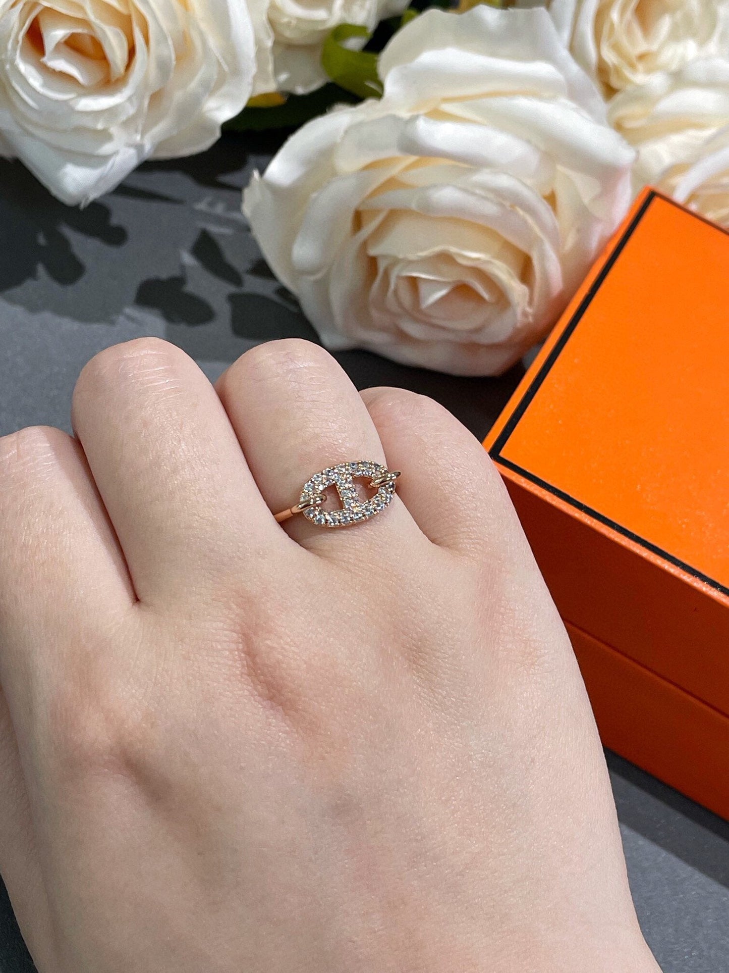 [Angela Jewellery]Runder kleiner Diamantring