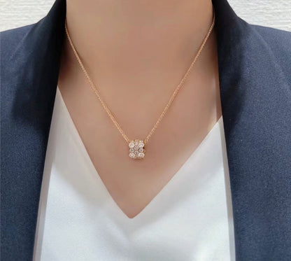 [Angela Schmuck] BEE LOVE 3-REIHIGE HALSKETTE MIT DIAMANTEN 