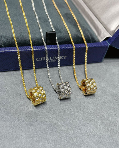 [Angela Schmuck] BEE LOVE 3-REIHIGE HALSKETTE MIT DIAMANTEN 