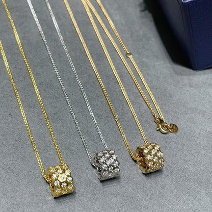 [Angela Schmuck] BEE LOVE 3-REIHIGE HALSKETTE MIT DIAMANTEN 