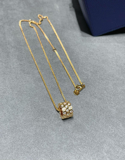 [Angela Schmuck] BEE LOVE 3-REIHIGE HALSKETTE MIT DIAMANTEN 