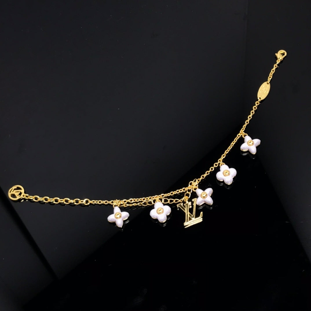 [Angela Jewellery]Goldarmband mit Logo-6-Motiv, Stern und Sonne