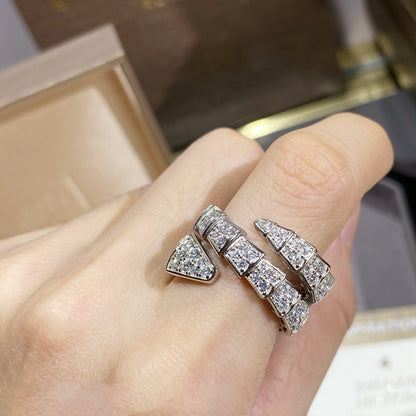 [Angela Jewellery]SERPENTI DOPPELRING SILBER MIT DIAMANTEN