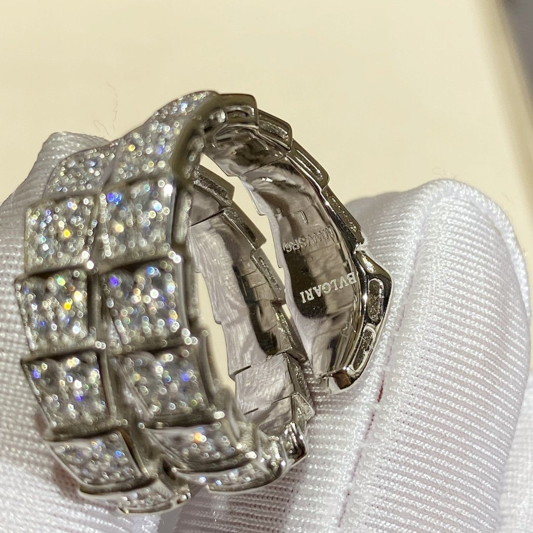[Angela Jewellery]SERPENTI DOPPELRING SILBER MIT DIAMANTEN